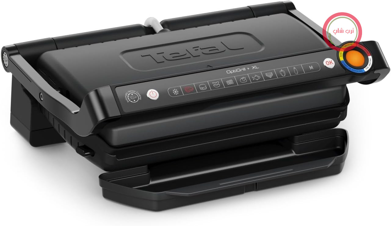 تفال OptiGrill+ XL، گریل تماسی هوشمند، نتایج عالی، نشانگر سطح پخت بازطراحی شده، بدون نیاز به نظارت، 9 برنامه خودکار، تمیز کردن آسان، XL، گریل سالم، 2000 وات، GC727810