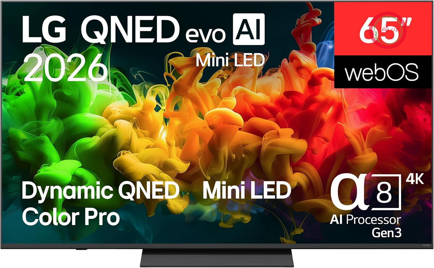 تلویزیون هوشمند ۶۵ اینچ (۱۶۵ سانتی‌متری) 4K UHD QNED ال‌جی با هوش مصنوعی، مدل ۶۵QNED80B6B