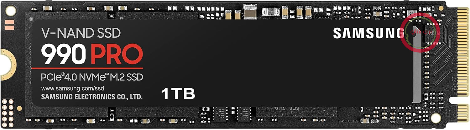 حافظه SSD سامسونگ 990 PRO NVMe M.2، 1 ترابایت، PCIe 4.0، سرعت خواندن 7450 مگابایت بر ثانیه، سرعت نوشتن 6900 مگابایت بر ثانیه، SSD داخلی برای بازی و ویرایش ویدیو، مشکی، MZ-V9P1T0BW