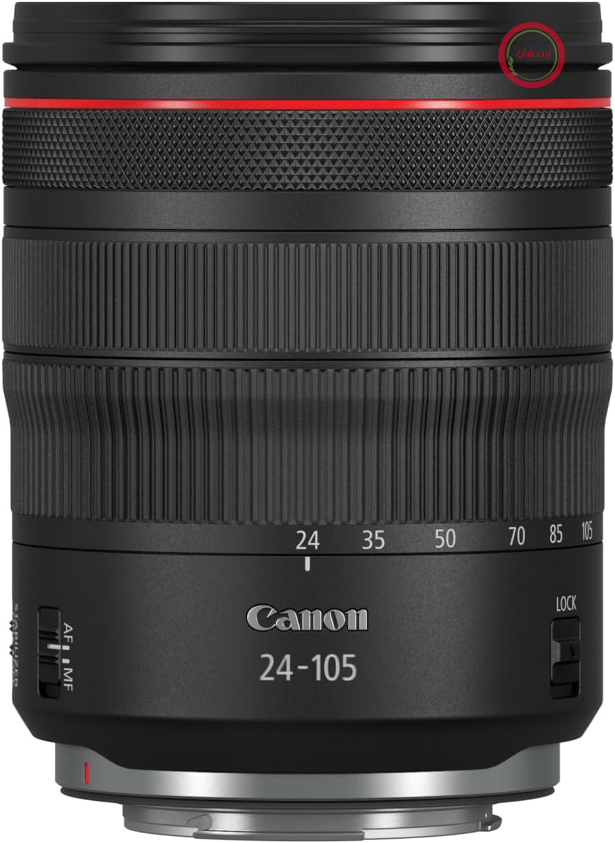 لنز دوربین کانن ژاپن تله‌ فوتو RF 24-105mm F4L از نوع USM است که با دوربین‌های سری EOS R سازگار است (رزوه فیلتر 77 میلی‌متری، لرزشگیر تصویر، موتور Nano USM، مقاوم در برابر آب و هوا)، مشکی