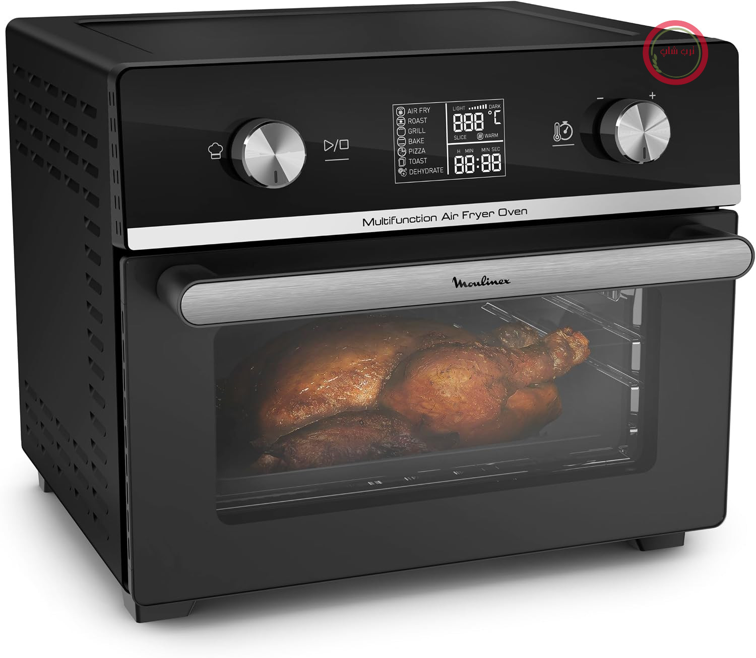 سرخ کن بدون روغن مولینکس فرانسه Moulinex مدل AL6058 – ظرفیت ۲۰ لیتر، ۱۰ برنامه پخت، فر و گریل