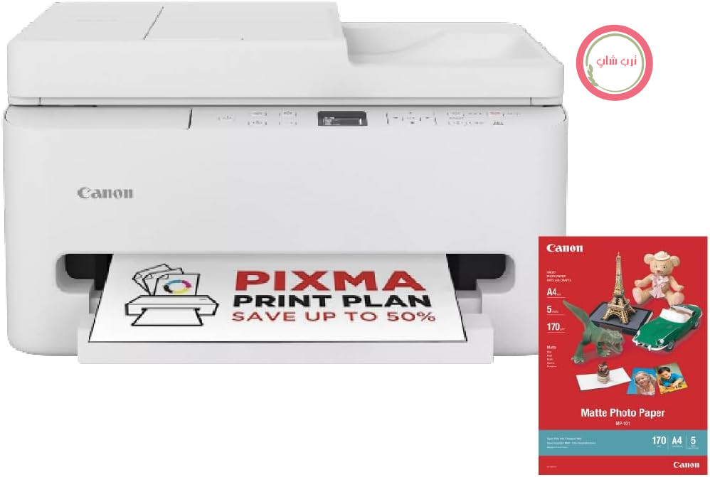 پرینتر کانن ژاپن PIXMA TS7550I - چاپگر چندکاره وای‌فای با ADF، سینی کاغذ و کنترل‌های جلویی | چاپ بی‌سیم از تلفن هوشمند شما آسان شده است - شامل کاغذ عکس MP-101 A4، 5 برگ