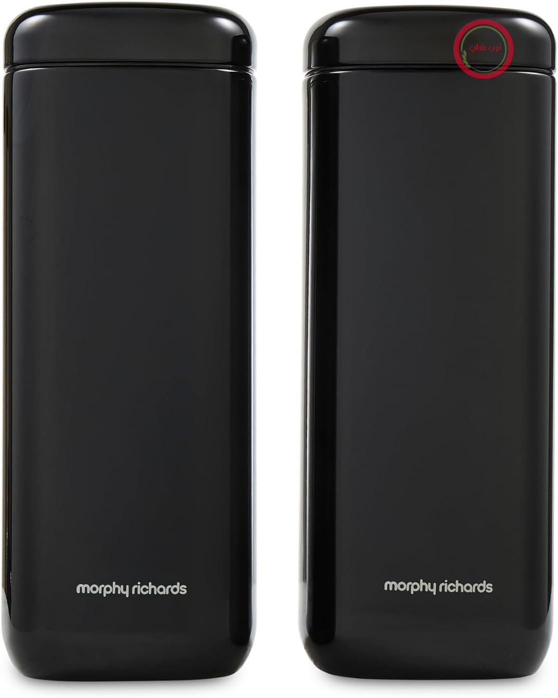ظروف ۳ تایی نگهداری حبوبات و مواد خشک مورفی ریچاردز انگلستان Morphy Richards مدل ۸۳۰۵۰۱، فولاد کربنی، مشکی