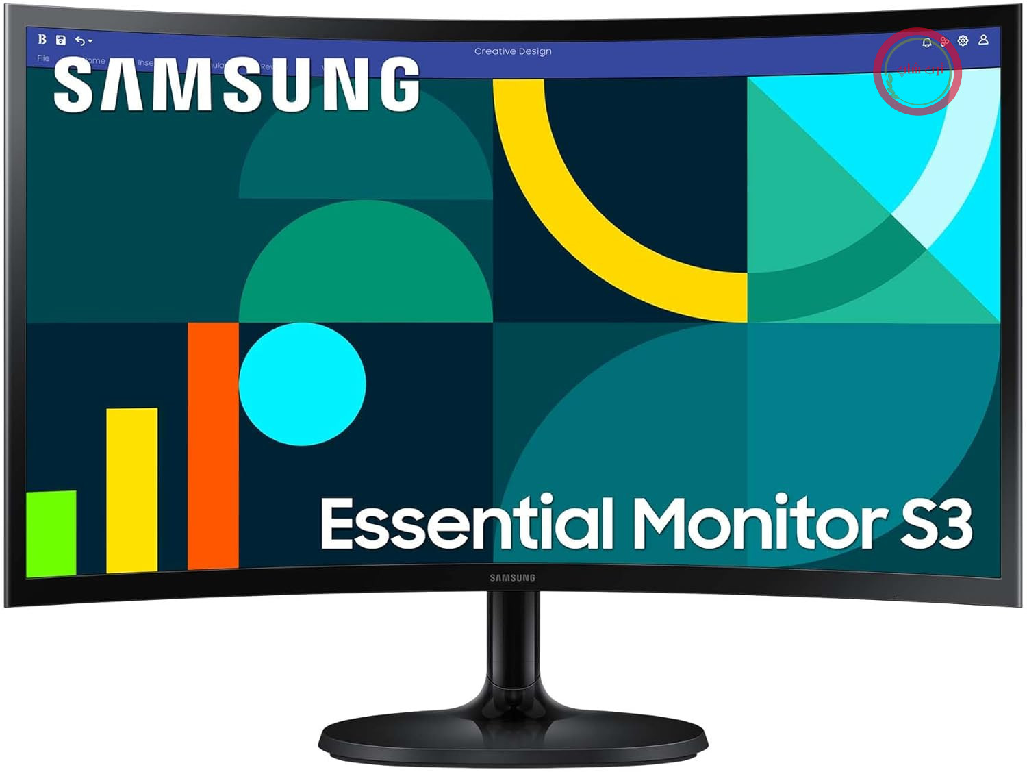 مانیتور منحنی سامسونگ S36GD Essential، 24 اینچ، صفحه نمایش کامپیوتر با پنل VA، وضوح تصویر Full HD، زمان پاسخگویی 4 میلی‌ثانیه، نرخ تازه‌سازی 100 هرتز، صرفه‌جویی اقتصادی پلاس، بدون سوسو زدن، مشکی، S24D364GAU