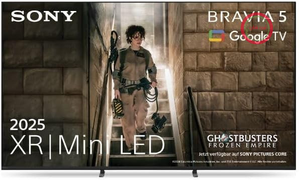 تلویزیون ۶۵ اینچی مینی ال‌ای‌دی سونی BRAVIA 5 XR (K65XR52)، پردازنده هوش مصنوعی XR، صدای چند کاناله آکوستیک، دالبی ویژن/اتموس، IMAX Enhanced، گوگل تی‌وی (۲۰۲۵)، گوگل کست، اپل ایرپلی ۲، منوی بازی، تلویزیون هوشمند