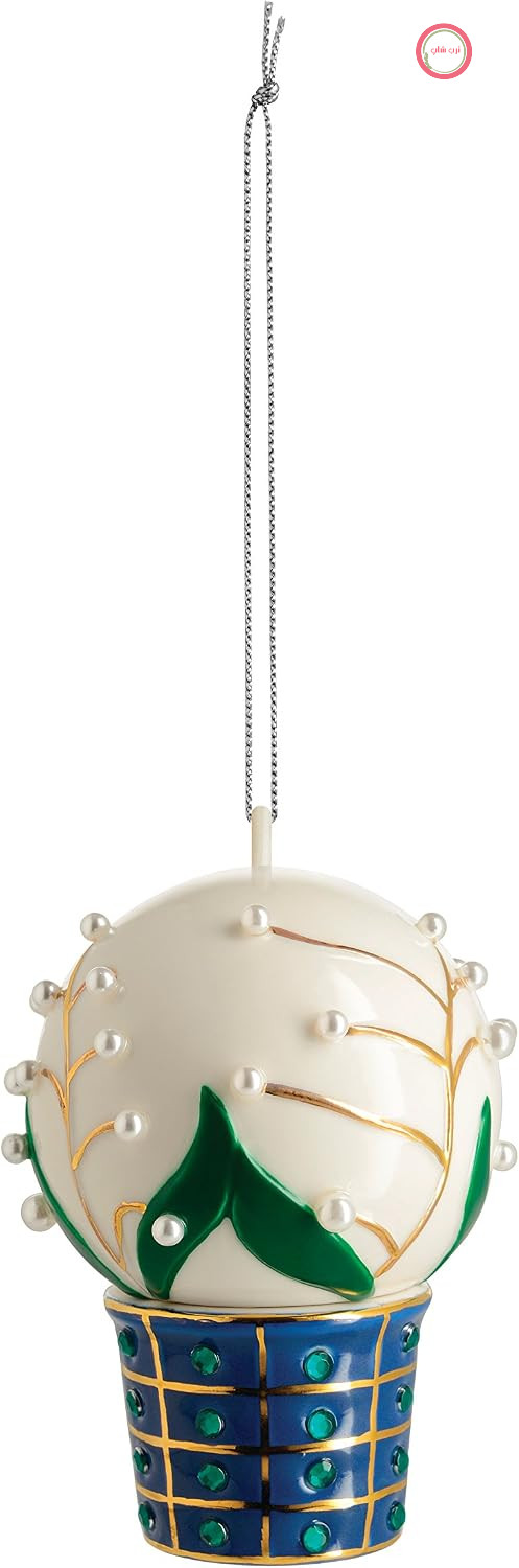 Alessi MJ16 3 Mughetti e smeraldi Decokugel - چینی. تزئین شده با دست