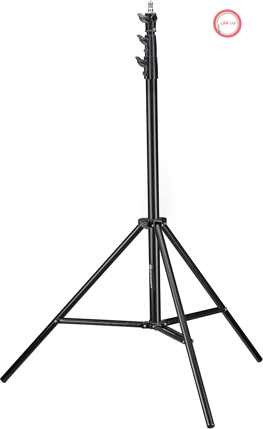 پایه چراغ آلومینیومی Bresser BR TP280، 280 سانتی‌متر، دارای بالشتک هوا، مشکی | ارتفاع قابل تنظیم از 120 تا 280 سانتی‌متر، وزن بسته‌بندی 98 سانتی‌متر، 1.9 کیلوگرم، قطعات فلزی، آداپتور اسپیگات با رزوه‌های 1/4 اینچ و 3/8 اینچ