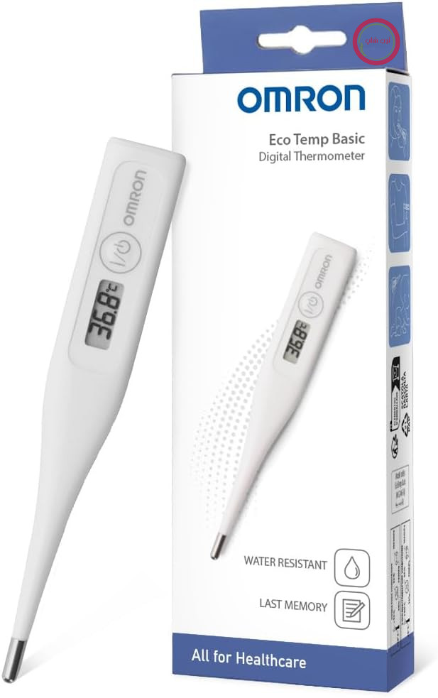 دماسنج دیجیتال امرون ژاپن OMRON Eco Temp Basic برای کودکان و بزرگسالان | تب سنج برای نوزادان، کودکان و بزرگسالان با نوک گرد برای راحتی بیشتر. ساده و قابل اعتماد.