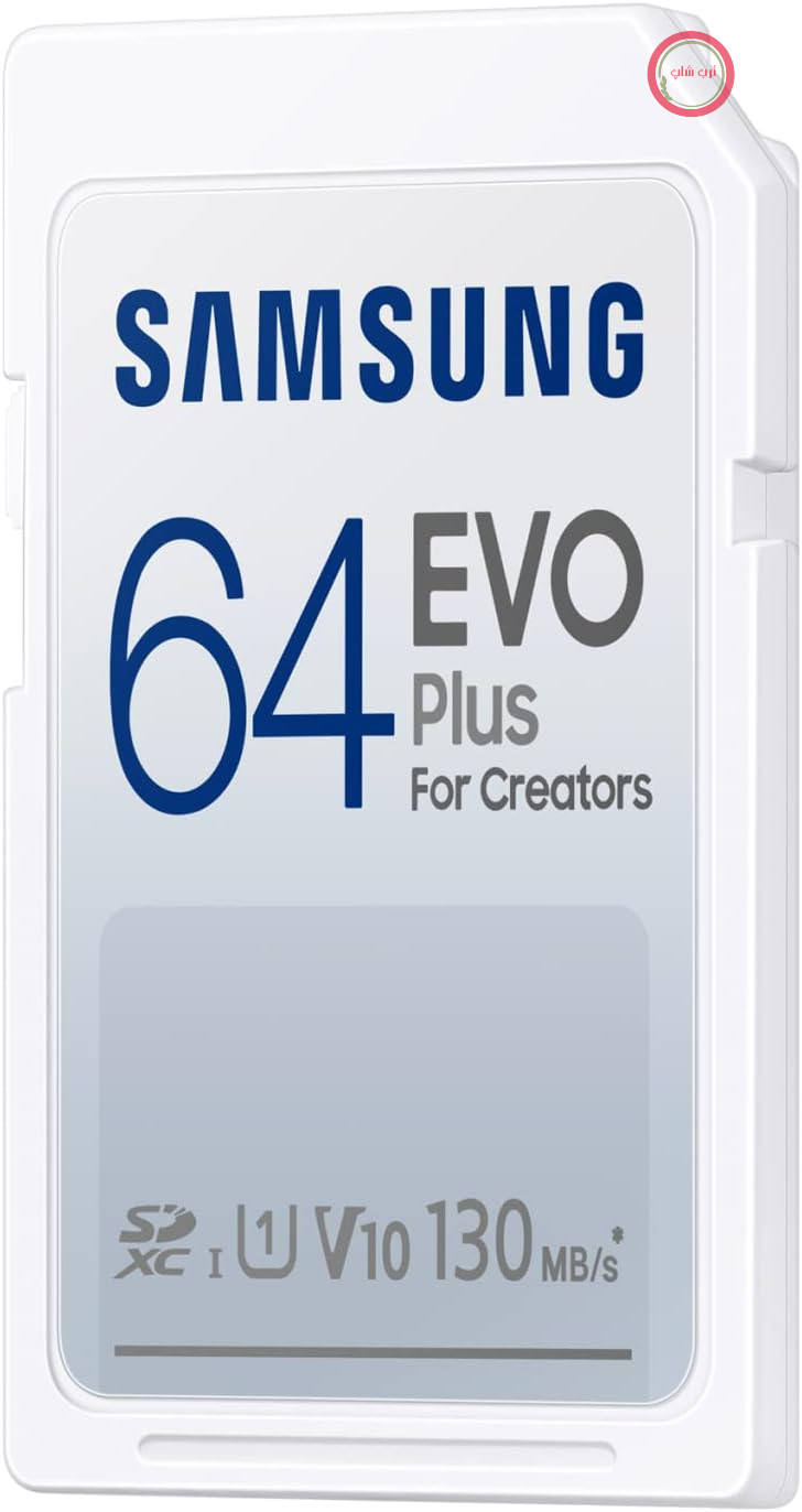 کارت حافظه سامسونگ EVO Plus، 64 گیگابایت، SDXC UHS-I U1، کیفیت Full HD، سرعت خواندن 130 مگابایت بر ثانیه، کارت حافظه برای دوربین‌های SLR و سیستم، MB-SC64K/EU