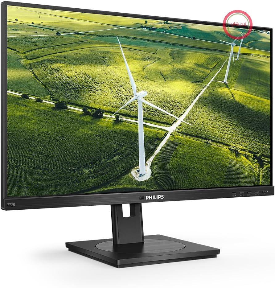 مانیتور فیلیپس 272B1G - 27 اینچ FHD سبز، قابلیت تنظیم ارتفاع (1920x1080، 75 هرتز، VGA، DVI، HDMI، DisplayPort، هاب USB) مشکی