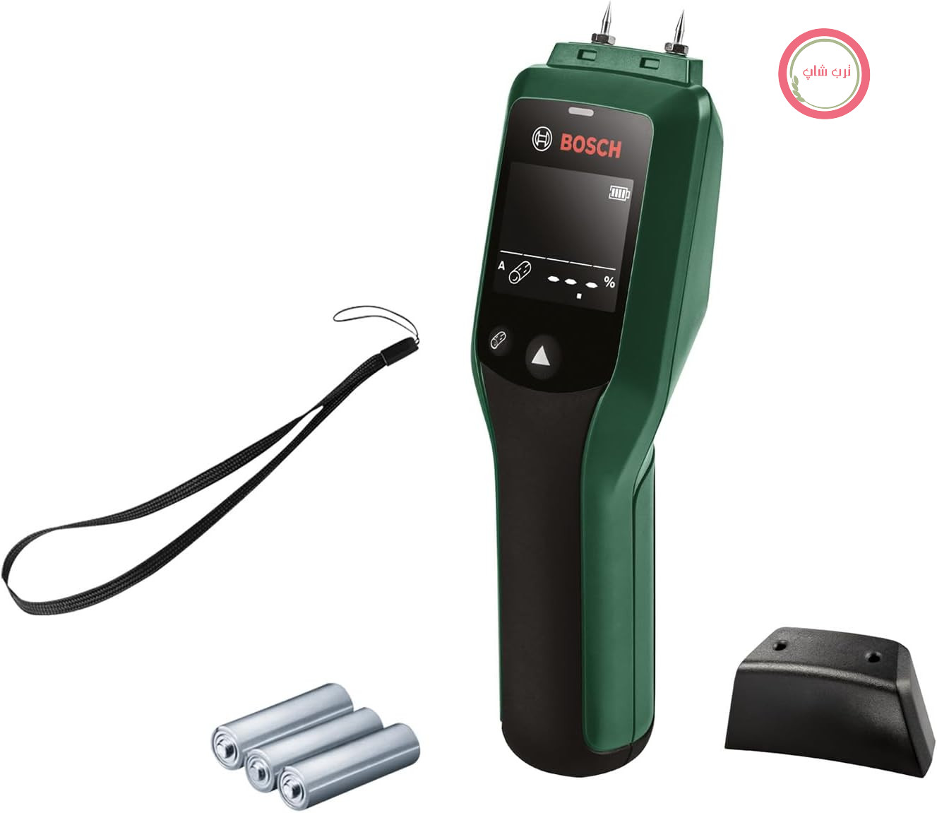 رطوبت سنج چوب بوش آلمان Bosch مدل یونیورسال هومید (انتخاب گروه چوب، برچسب گروه چوب به ۱۲ زبان، جعبه مقوایی)