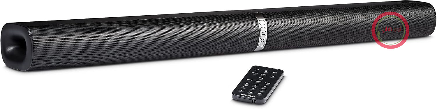 ساندبار تلویزیون بلوتوثی قابل تبدیل MEDION P61202 2in1 (ساندبار 2.0، 2 x 25 وات، نصب دیواری، NFC، HDMI ARC با ECC، AUX، ورودی اپتیکال)