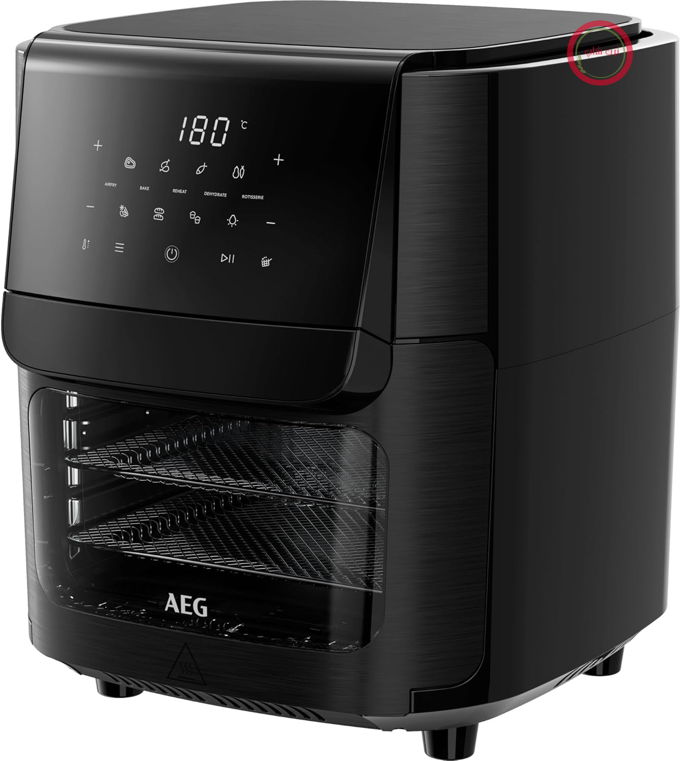 سرخ کن بدون روغن AEG XXL مدل AAF12B 8000 - ترکیبی چندگانه، ظرفیت ۱۲ لیتر، ۵ حالت پخت، صفحه نمایش LED، قابلیت شستشو در ماشین ظرفشویی، ۱۸۰۰ وات، مشکی، شامل جوجه گردان و عملکرد آبگیری