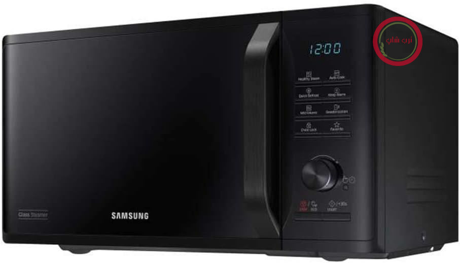 مایکروویو سامسونگ مدل MS23K3555E Solo، مشکی، 23 لیتر، کنترل الکترونیکی + دکمه چرخان، عملکرد گرم نگه داشتن
