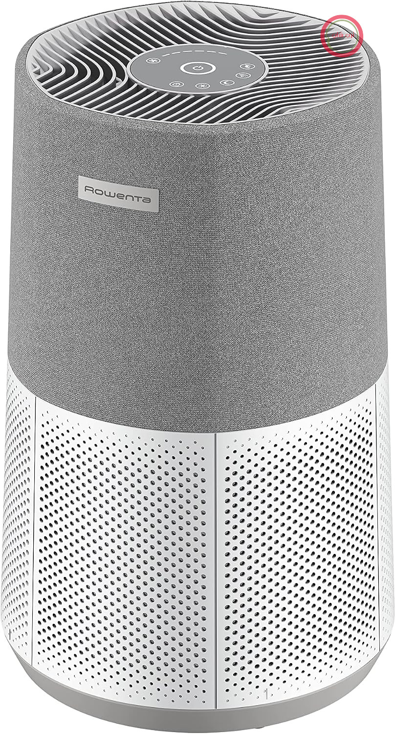 دستگاه تصفیه هوای شهری روونتا آلمان Rowenta PU2840 Pure Air | فیلتر HEPA 360 درجه | نرخ تحویل هوای پاک (CADR) 240 متر مکعب در ساعت | تصفیه هوای هوشمند | کم صدا | کنترل برنامه | سفید با روکش پارچه‌ای