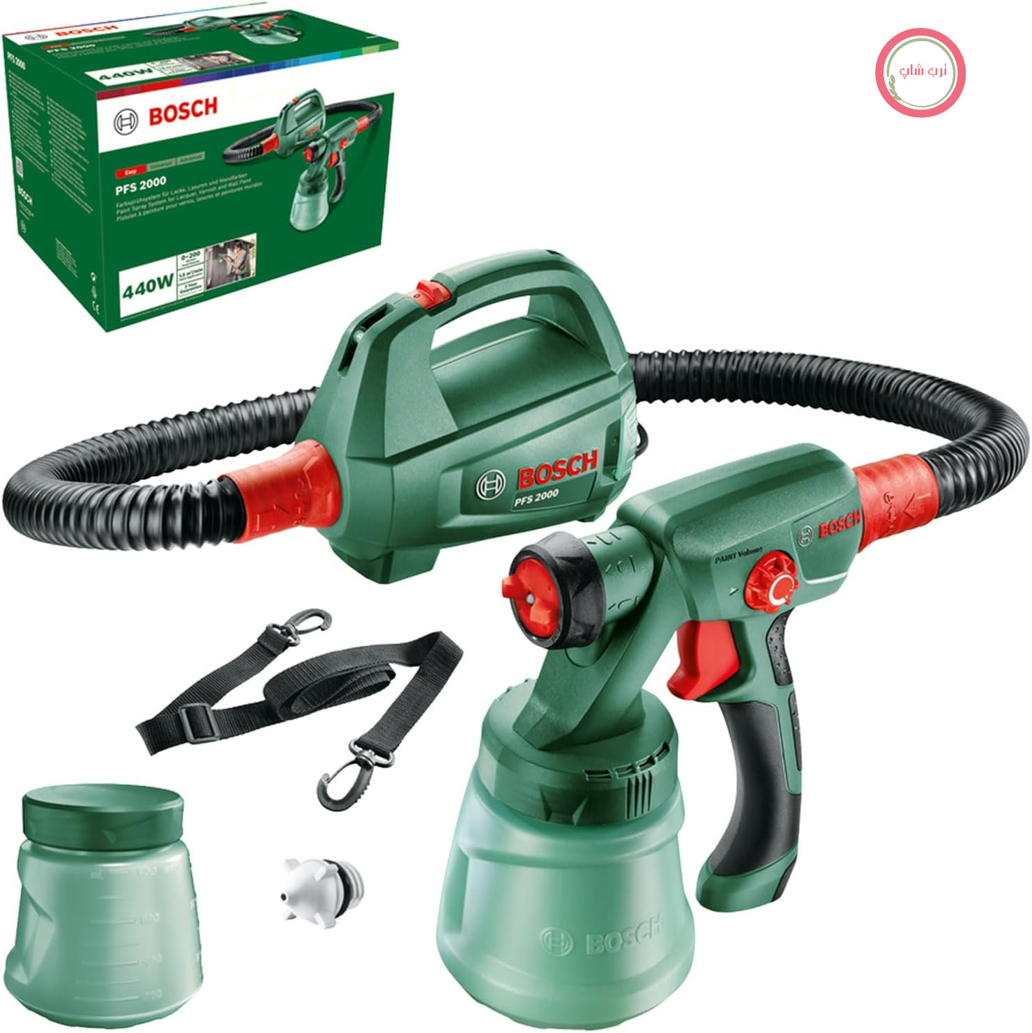 پیستوله رنگ‌ پاش بوش آلمان Bosch مدل PFS 2000 (440 وات، در جعبه مقوایی)