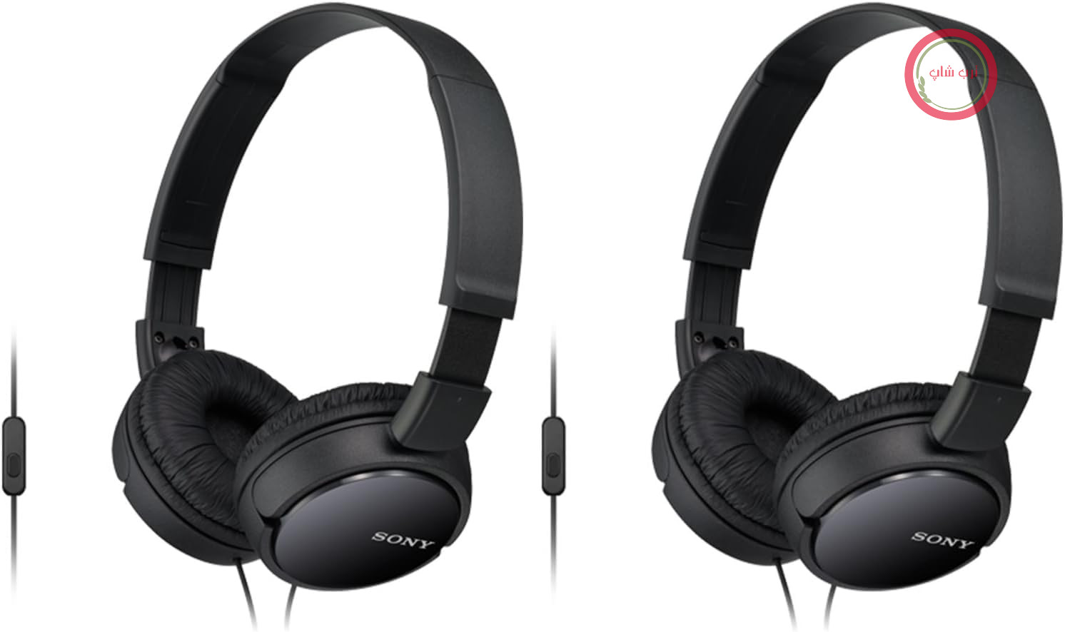 هدفون تاشو سونی MDR-ZX110AP با عملکرد هدست، مشکی، دارای میکروفون، 25 عدد (بسته 2 عددی)