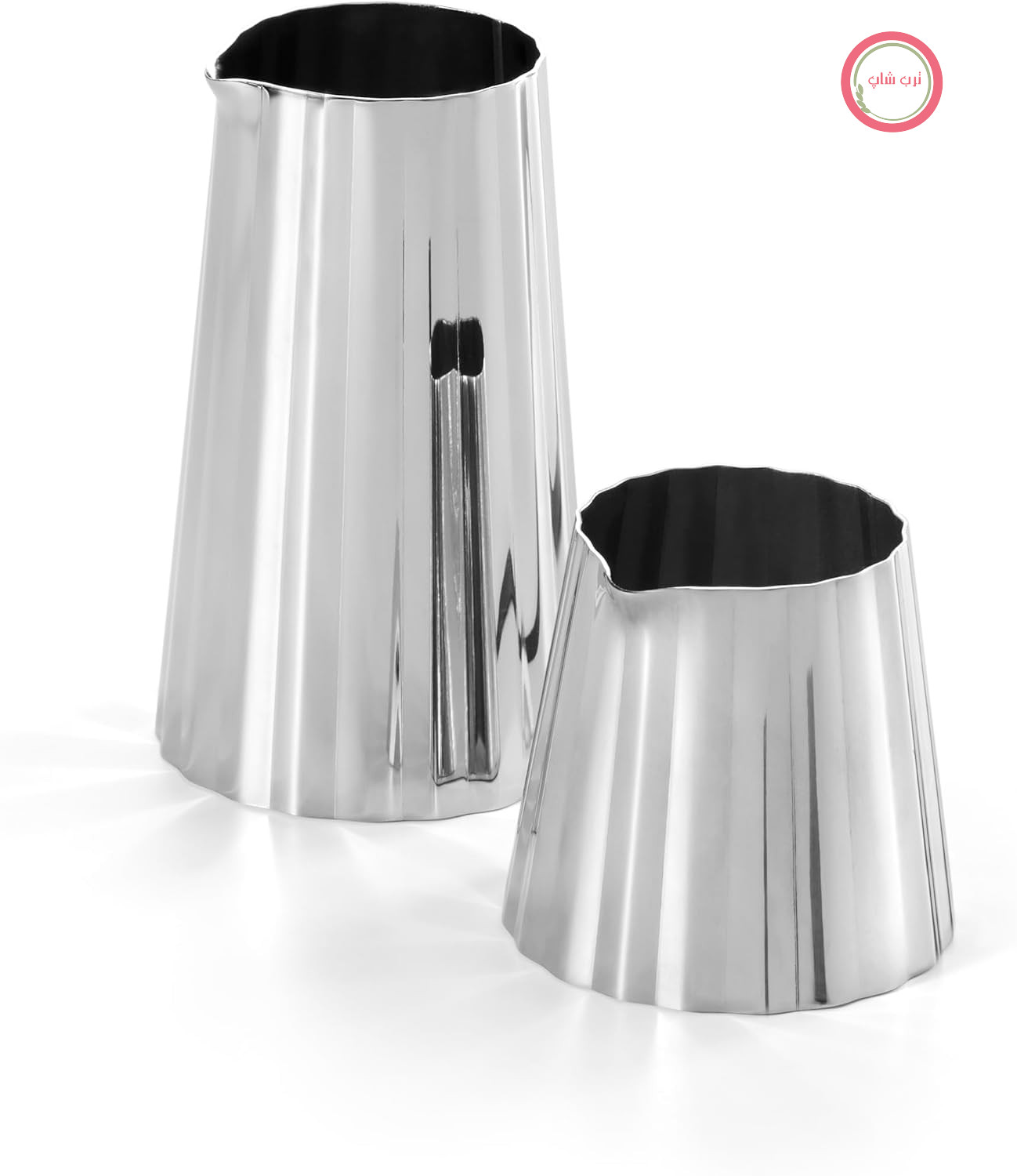 سرویس شیر و شکر فیلیپی آلمان Philippi STRIPES، دو تکه، استیل ضد زنگ پلیسه دار، قابل شستشو در ماشین ظرفشویی