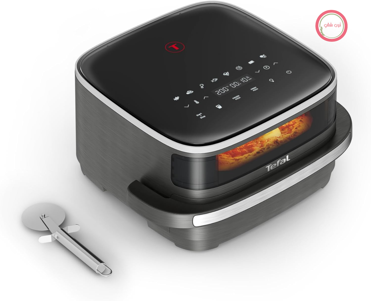 سرخ کن تفال مدل Easy Fry XL Surface FW402HE0، بدون روغن، ۱.۲ کیلوگرم، تصویر تکی، مشکی، خاکستری، کنترل لمسی