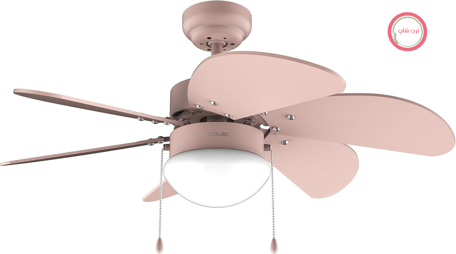 پنکه سقفی سکوتک اسپانیا Cecotec Aero 3600 | موتور مسی، ۳ سطح سرعت، قابلیت چرخش در جهت تابستانه و زمستانه،صورتی تار