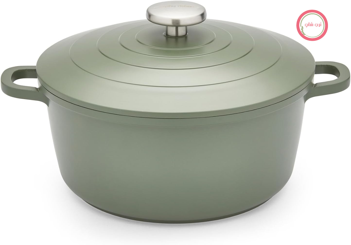 قابلمه آلومینیومی ریخته‌گری شده مورفی ریچاردز انگلستان Morphy Richards مدل ۸۵۱۲۵۱، ۲۴ سانتی‌متر / ۴.۱ لیتر، روکش نچسب، طراحی سبک، مناسب برای فر، خود-چاشنی، مناسب برای انواع اجاق گاز، سبز