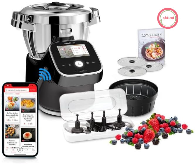 غذا ساز ماشین آشپزخانه مولینکس فرانسه Moulinex مدل i-Companion Touch Pro – قدرت ۱۵۵۰ وات ۴.۵ لیتر