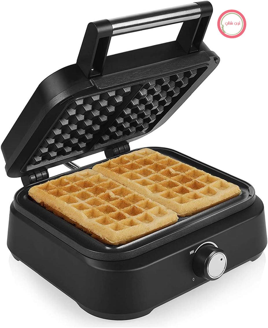 وافل ساز بلژیکی پرینسس هلند Princess دلوکس – ۱۵۰۰ وات، ترموستات ۱۰ مرحله‌ای، روکش نچسب، ۲۶ در ۲۲ سانتی‌متر، برای ۲ وافل، مشکی مات، ۱۳۲۳۹۸
