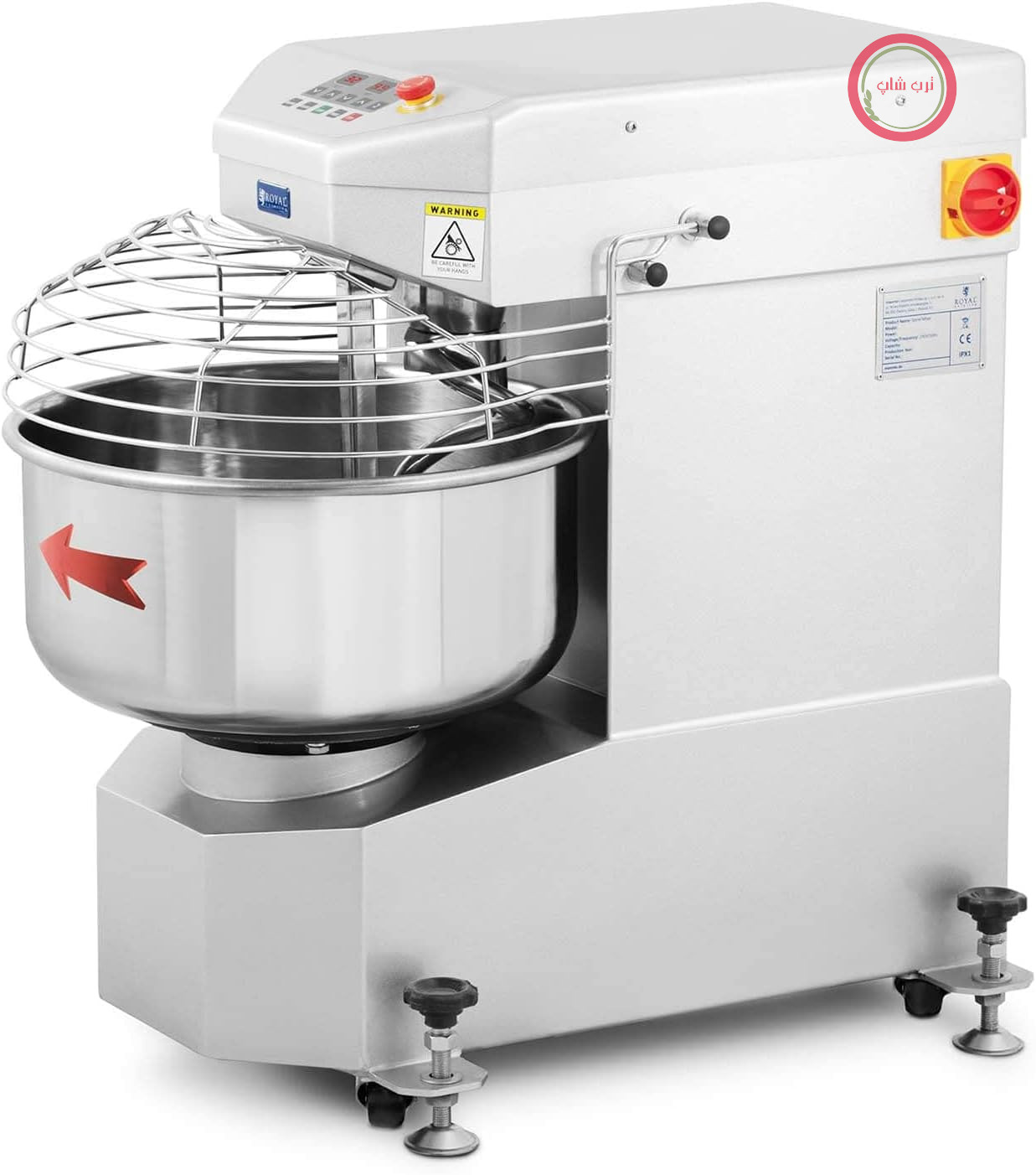 خمیرگیر صنعتی رویال کترینگ آلمان Royal Catering مدل RCPM-30,1S، ظرفیت ۳۳ لیتر، توان ۱۸۰۰ وات، همزن مارپیچی