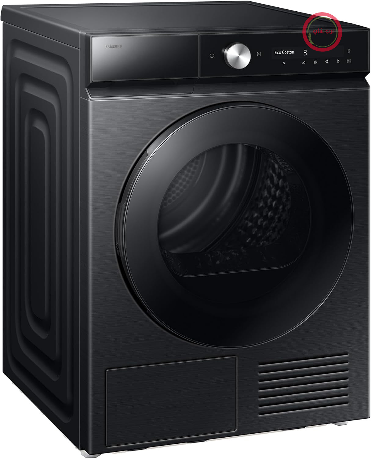 خشک‌کن لباسشویی سامسونگ Samsung مدل DV90DB8845GBU2 با پمپ حرارتی مدل DV8400D، ۹ کیلوگرم، کلاس مصرف انرژی: A، خشک‌کن هوش مصنوعی با نمایشگر متن ساده، خشک‌کن هوش مصنوعی+، QuickDrive، سرعت فوق‌العاده بالا، برنامه فوق‌العاده بی‌صدا، برنامه SmartThings، مشکی