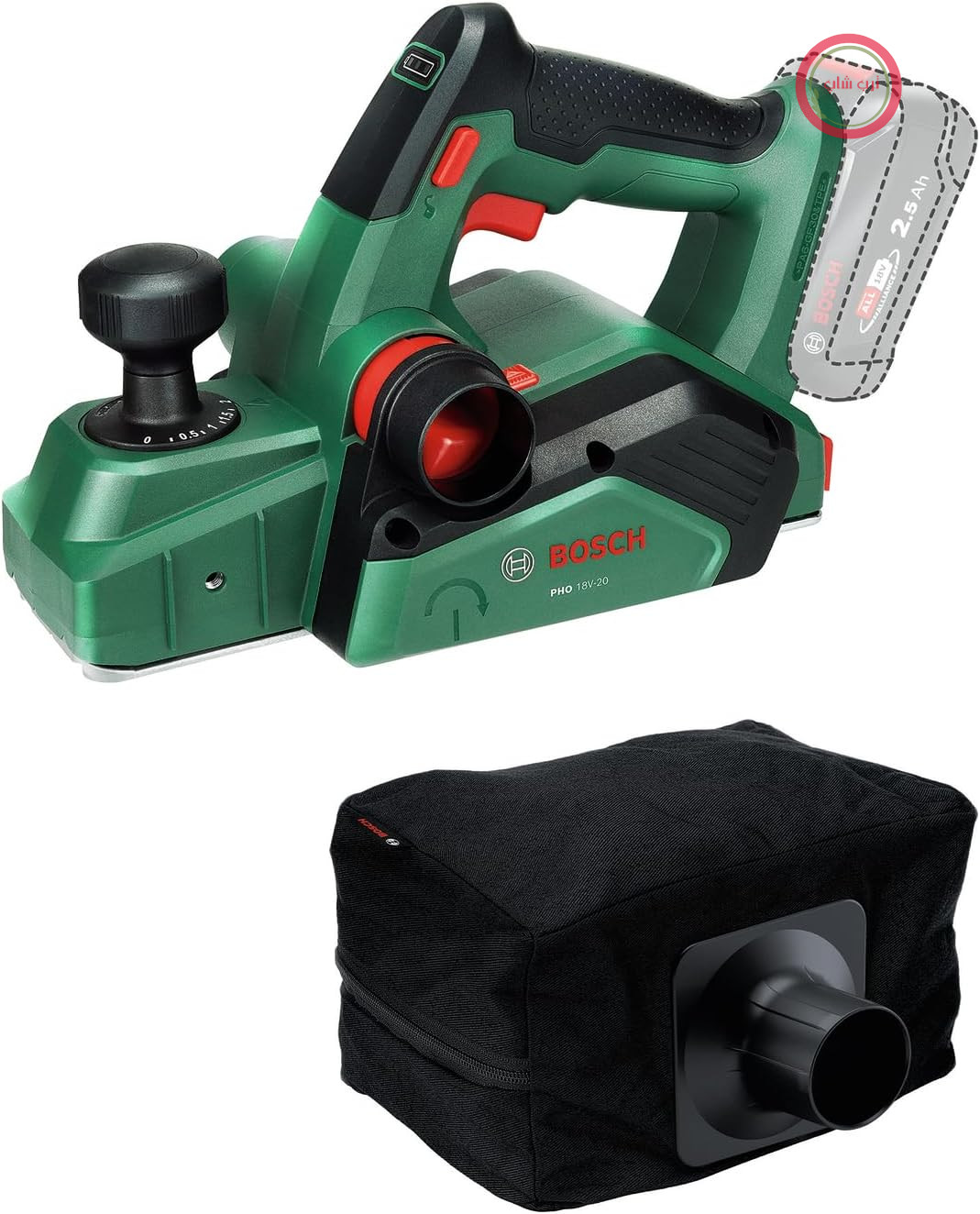 رنده شارژی بوش آلمان Bosch مدل 18 ولت سیستم PHO 18V - 20 (قابلیت رنده کردن از زوایای مختلف