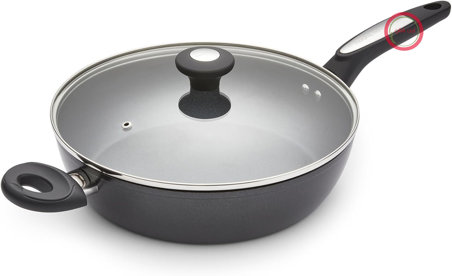 ماهیتابه درب‌دار مورفی ریچاردز انگلستان Morphy Richards مدل ۸۵۰۷۰۳، جنس آلومینیوم فورج شده، ۲۸ سانتی‌متر، پوشش سرامیکی نچسب، درب شیشه‌ای سکوریت، دسته کمکی بزرگ، مناسب برای خورشت‌پزی، مناسب برای انواع اجاق گاز