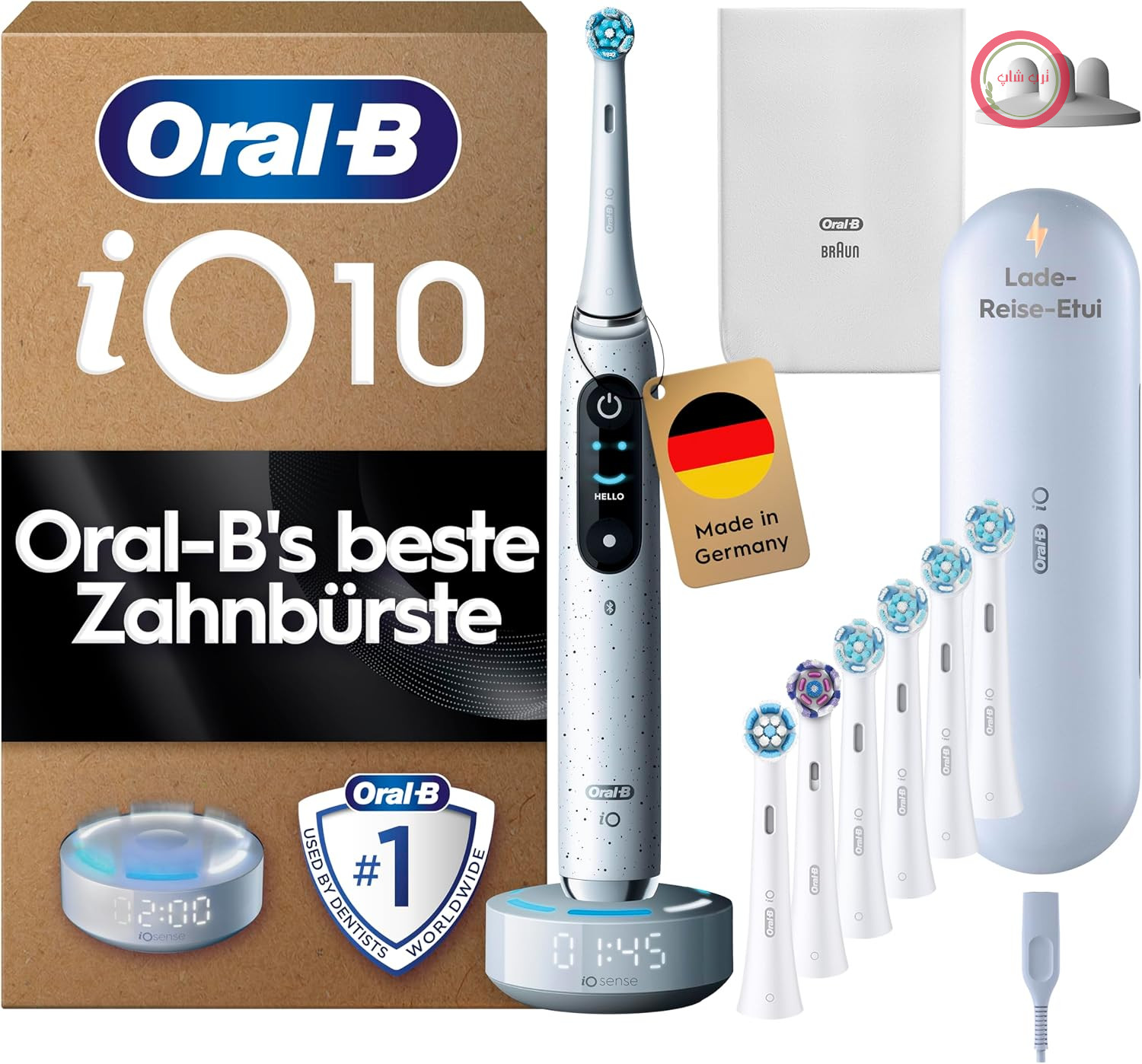 مسواک برقی اورال بی Oral-B سری iO 10 سفید پلاس، سر مسواک‌های اصلی Oral-B iO سفید 7x