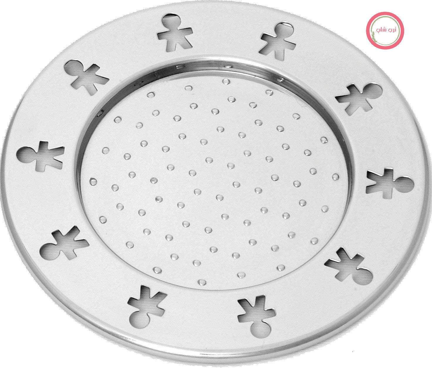 زیرلیوانی شیشه‌ای Alessi AKK80/13 Mini Girotondo، مقاوم در برابر رطوبت، ساخته شده از استیل ضد زنگ 18/10، جلا داده شده تا درخشندگی بالایی داشته باشد