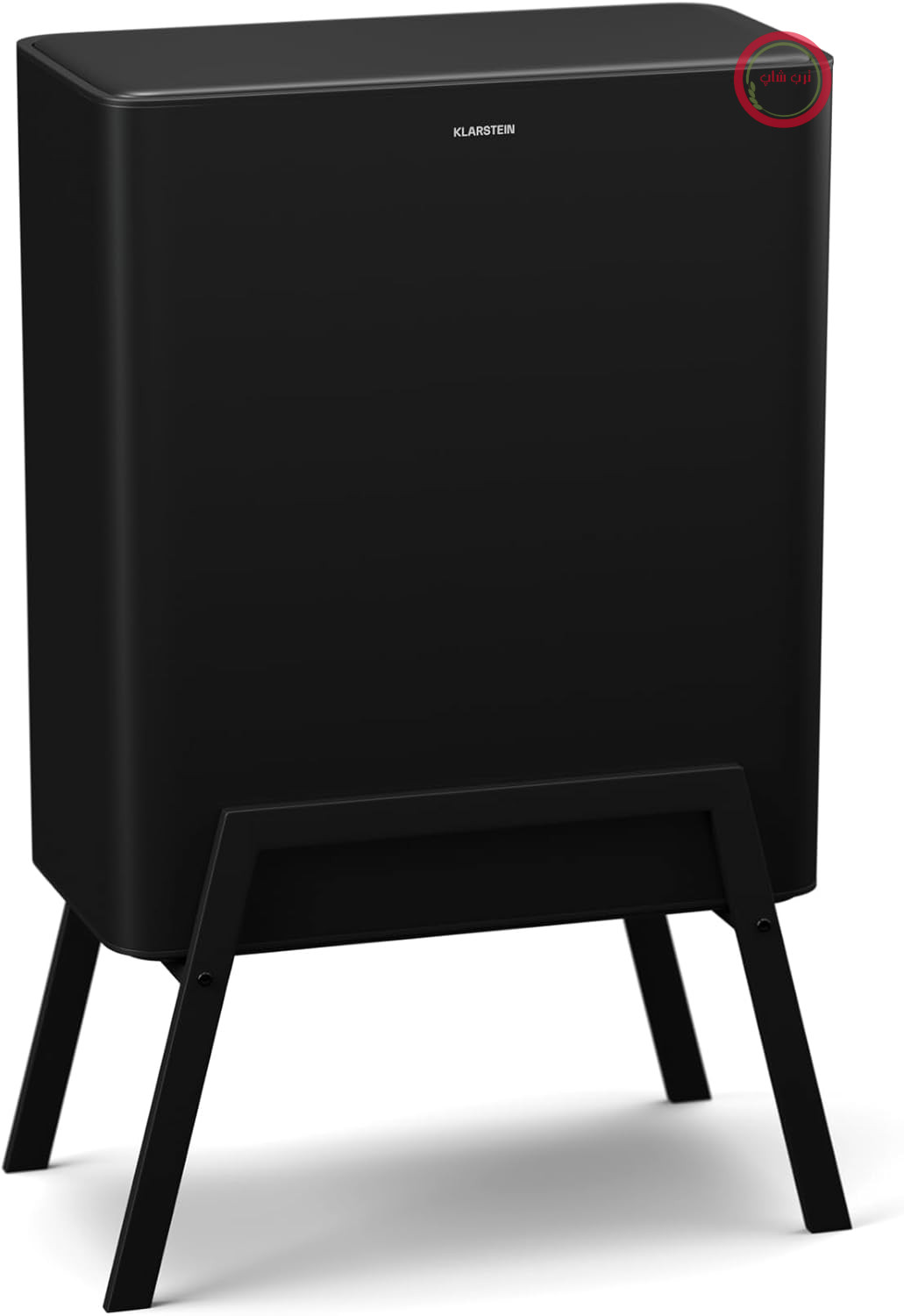 سطل زباله Klarstein Yuma - سطل زباله 30 لیتری با فیلتر بو، دکمه فشاری، سطل داخلی قابل جدا شدن، پایه‌های شیک، مشکی - سطل زباله آشپزخانه