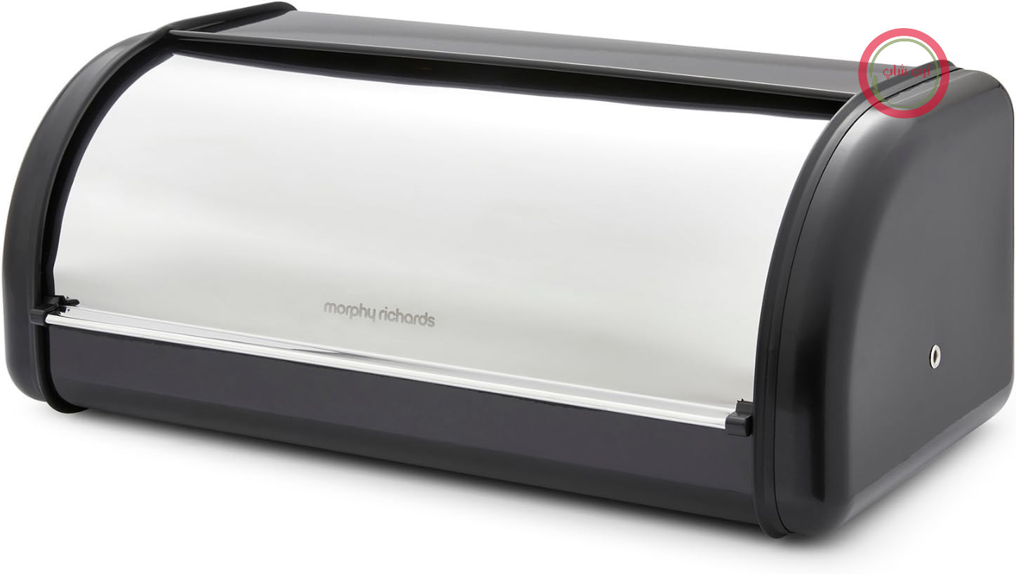 جای نان مورفی ریچاردز انگلستان Morphy Richards با رویه رول شونده، ۱۲ لیتر، طراحی کربن و استیل ضد زنگ برای دوام و تازگی نان، درب با دسترسی آسان، فناوری کاهش صدا، پایه ضد لغزش