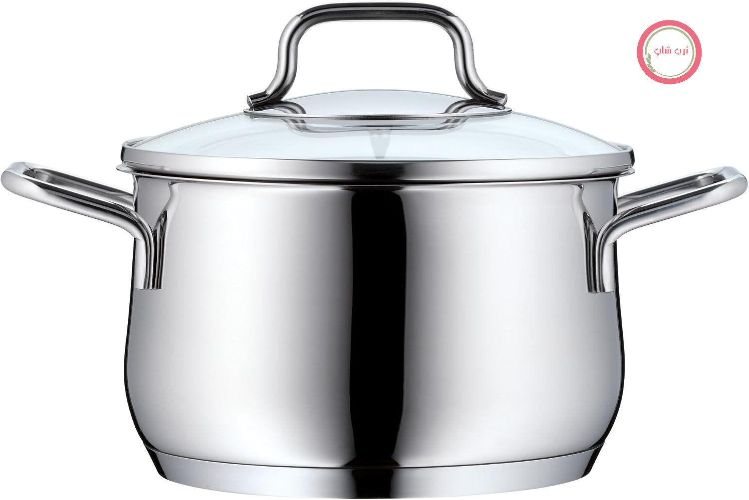 قابلمه کوچک WMF Brilliant، 16 سانتی‌متر، درب شیشه‌ای، قابلمه 2 لیتری مناسب برای اجاق گازهای القایی، استیل ضد زنگ Cromargan®، روکش مات براق، بدون روکش