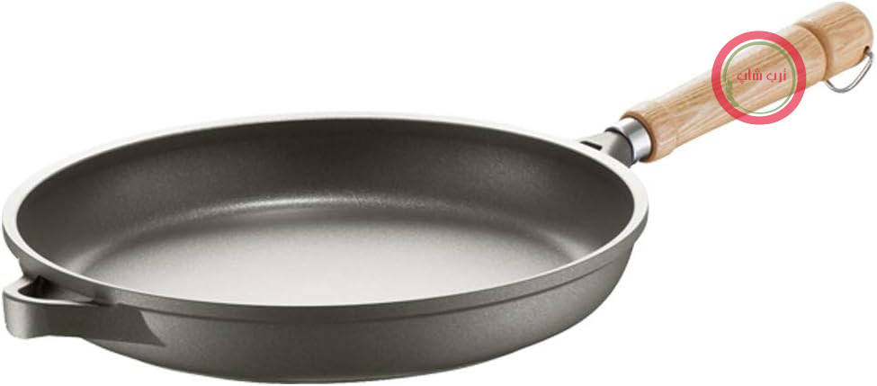 ماهیتابه برندس آلمان Berndes Bonanza، سازگار با اجاق القایی، 28 سانتی‌متر، مناسب برای همه اجاق گازها، ماهیتابه با روکش نچسب 3 لایه و دسته چوبی، آلومینیوم ریخته‌گری مقاوم، روکش نچسب، مشکی
