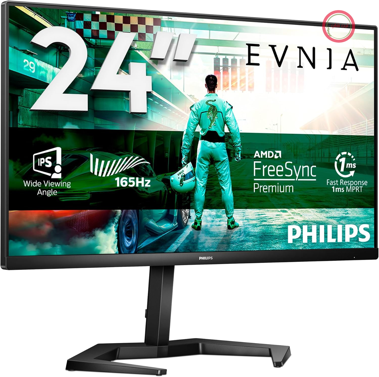 مانیتور بازی Philips Evnia 24M1N3200ZA - سایز 24 اینچ، وضوح تصویر FHD، پشتیبانی از FreeSync Premium، قابلیت تنظیم ارتفاع (رزولوشن 1920x1080، فرکانس 165 هرتز، HDMI، DisplayPort) مشکی