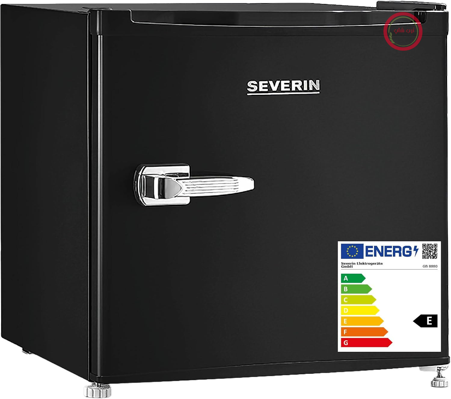 یخچال فریزر کوچک سورین آلمان SEVERIN Retro (31 لیتر)، فریزر کوچک، یخچال کوچک با کنترل دمای انعطاف‌پذیر، یخچال رومیزی، مشکی، GB 8880