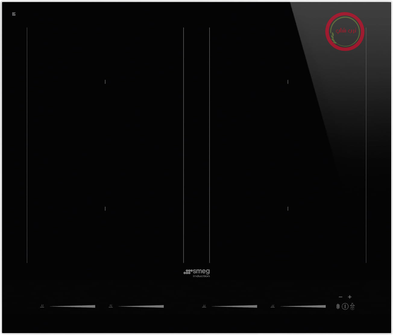 اجاق گاز القایی SMEG SIM1644D، مدل LINEA، شیشه مشکی
