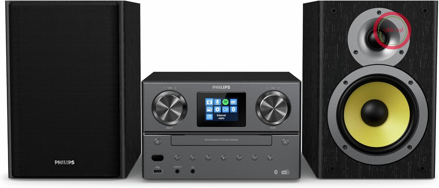 سیستم صوتی فیلیپس هلند Philips TAM8905 میکرو های‌فای ۱۰۰ وات با بلوتوث، اسپاتیفای، رادیو اینترنتی و CD