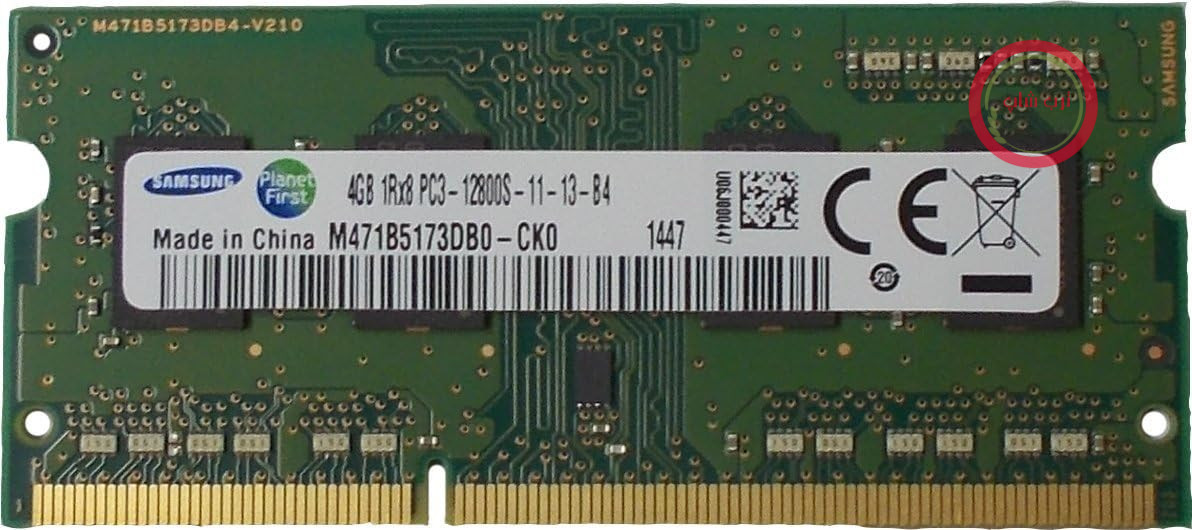 رم سامسونگ 4 گیگابایت (1 عدد 4 گیگابایت) DDR3 PC3-12800,1600MHz، 204 پین SODIMM برای لپ تاپ