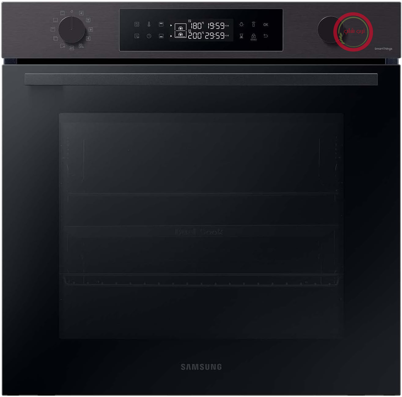 فر توکار سامسونگ Samsung مدل NV7B44503DB/U1، 76 لیتر، پخت دوگانه، تمیزکننده خودکار پیرولیتیک، پخت هوشمند SmartThings، محفظه پخت XXL، استیل ضد زنگ مشکی