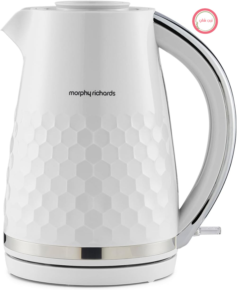 کتری برقی مورفی ریچاردز انگلستان Morphy Richards هایو، ۱.۵ لیتر، سیستم پر کردن آسان، دهانه آب بهبود یافته، جوشاندن سریع ۳ کیلووات، پایه ۳۶۰ درجه، فیلتر رسوب آهک، پنجره مشاهده آب، سفید، ۱۰۸۲۷۴