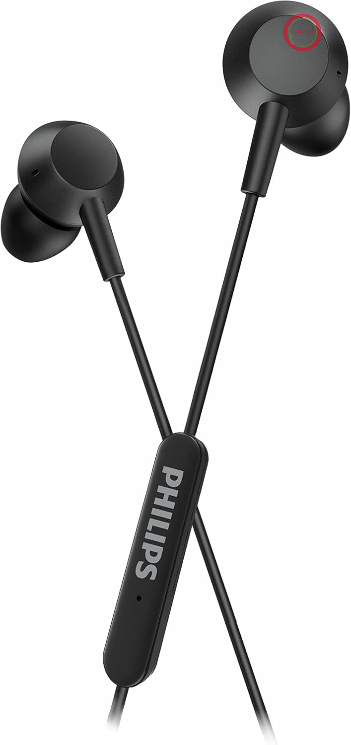 هدفون داخل گوشی فیلیپس مدل TAE5008BK/00 با میکروفون | هدفون سیمی سبک | اتصال USB-C | کابل 1.2 متری | ریموت کنترل درون خطی | 3 سایز | صدای شفاف و بیس قدرتمند | مشکی