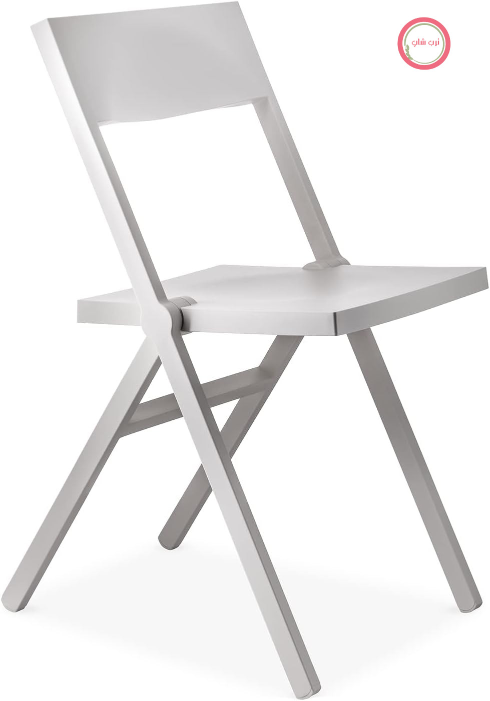 صندلی تاشو طرح‌دار Alessi Piana ASPN9001، از جنس پلی‌پروپیلن، تقویت‌شده با الیاف شیشه، سفید، ابعاد ۵.۵ در ۶.۶۶ در ۳.۱ سانتی‌متر
