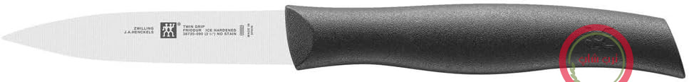 چاقوی آشپزی و تزیینی Zwilling Twin Grip با تیغه Friodur - 90 میلی‌متر - دسته پلاستیکی - مشکی
