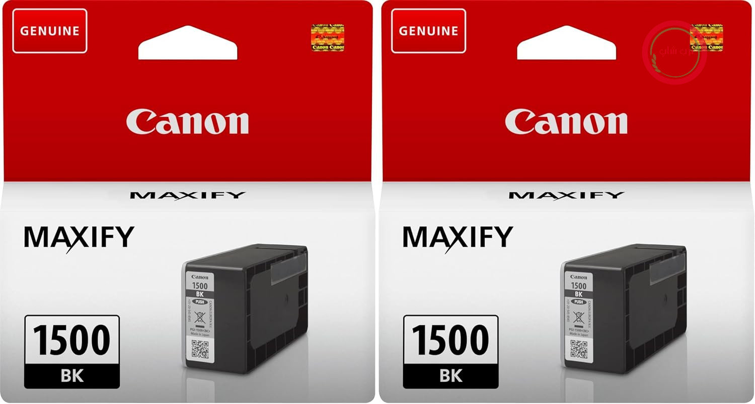 مخزن جوهر مشکی کانن PGI-1500 BK - 12.4 میلی‌لیتر برای چاپگرهای جوهر افشان MAXIFY، اصلی، 9218B001 (بسته 2 عددی)
