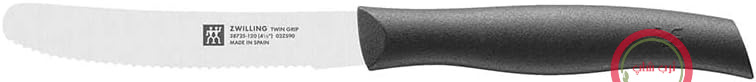 چاقوی چند منظوره ZWILLING Twin Grip - طول تیغه: 12 سانتی متر - تیغه با لبه موجی - دسته استیل ضد زنگ / پلاستیکی - مشکی