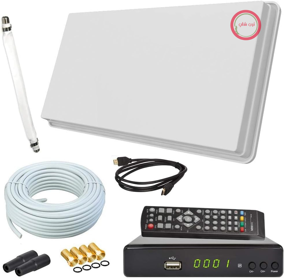 سیستم تک آنتن تخت Selfsat H30D1+ + گیرنده HD + مجموعه اتصال کابل 10 متری (1 ورودی پنجره + 4 کانکتور F + 2 غلاف مقاوم در برابر آب) برای 1 کاربر
